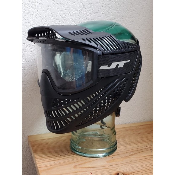 JT Paintball Face Mask Black Tactical Gear w/ Glasses Has Light Scratches‎ - Picture 1 of 10